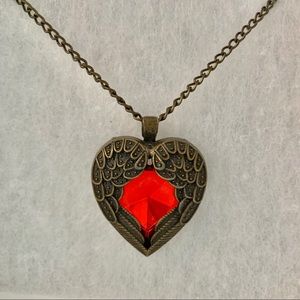 NEW Vintage Red Crystal Necklace